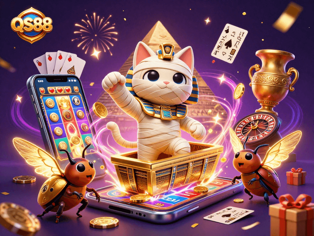 Experience thrilling moments with QS88 in vibrant 3D casino action featuring Egyptian themes and dynamic games.
