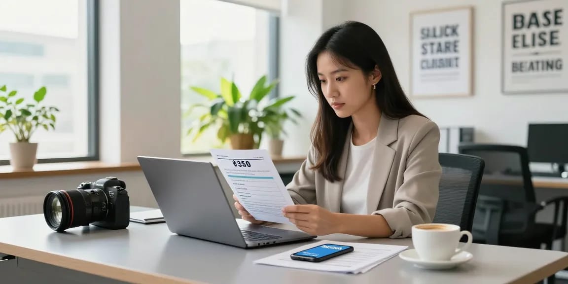 radcred.com/payday-loan/350-loan-online professional woman reviewing loan applications in a modern office