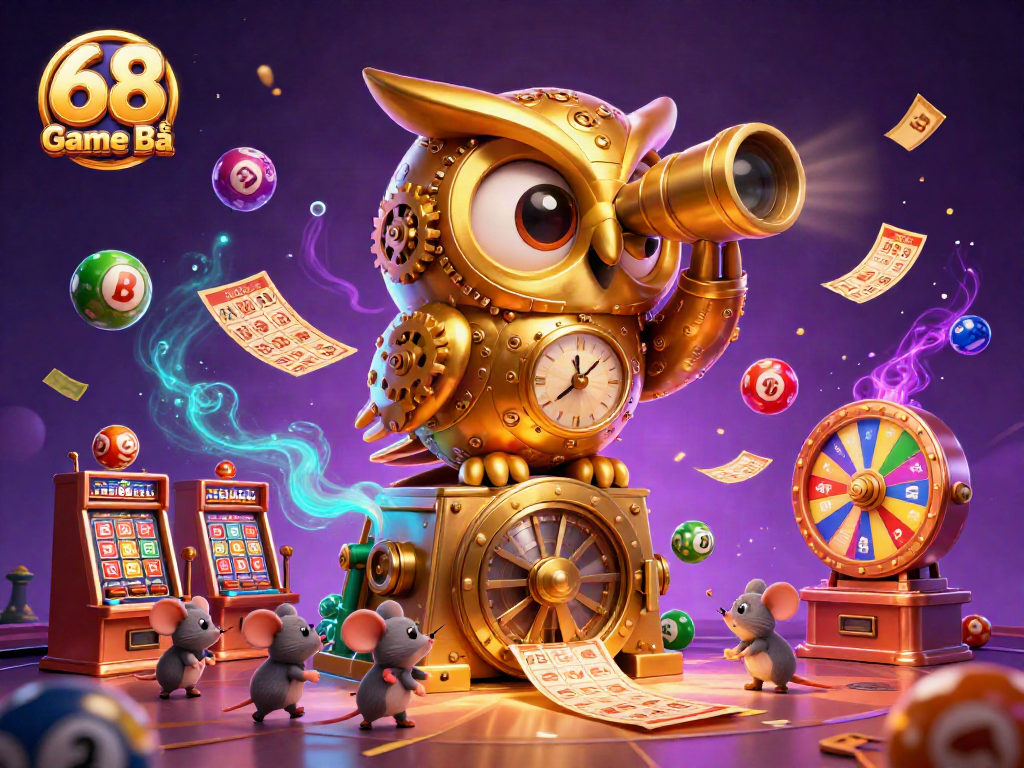 Engage with 68 Game Bài through colorful lottery elements and captivating casino scenes.