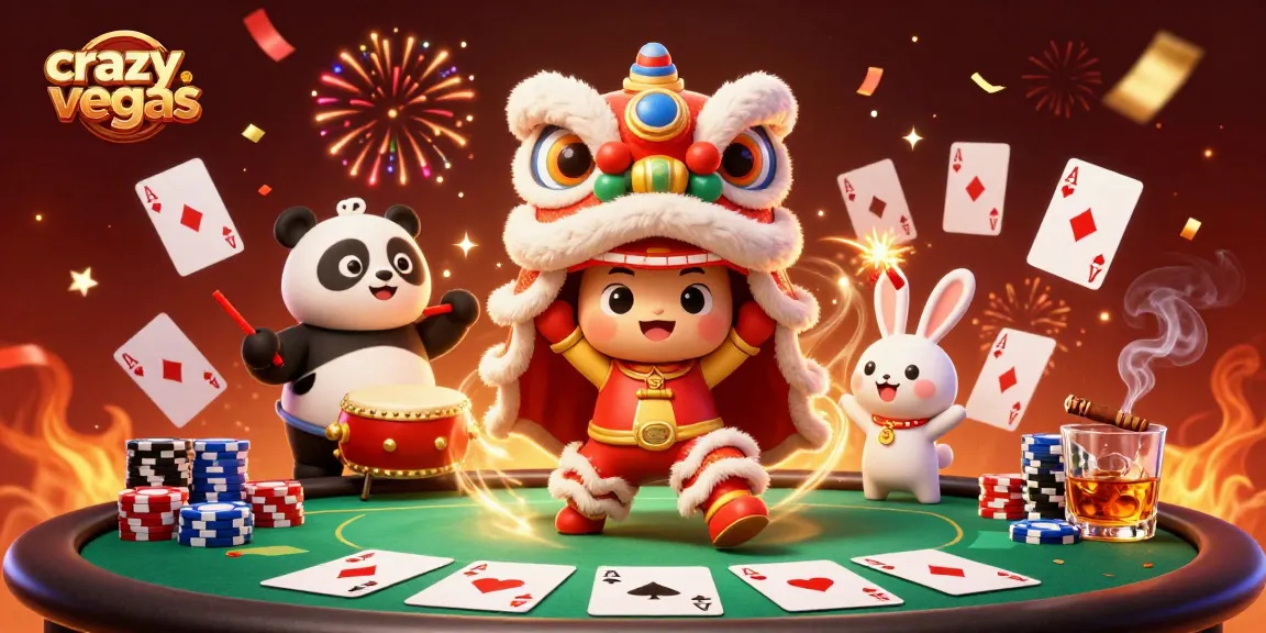 Experience the thrill at crazyvegas with vibrant characters in a festive casino scene.