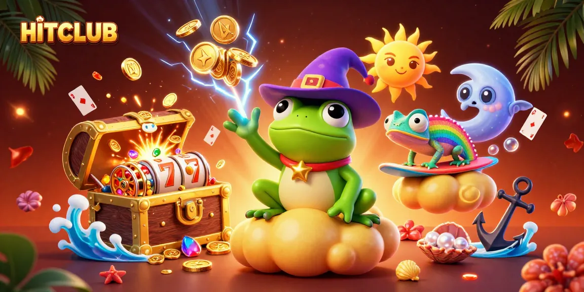 HITCLUB players enjoy a thrilling experience with golden coins raining down in an epic 3D scene.
